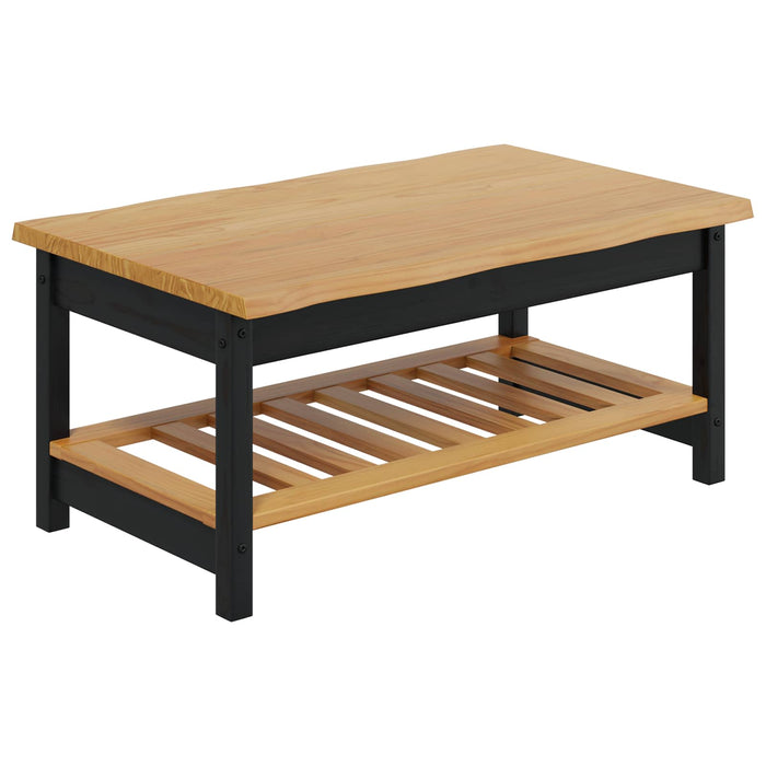 Masă de cafea EKAI Negru 100 x 60 x 45,5 cm Lemn masiv de pin WALTI