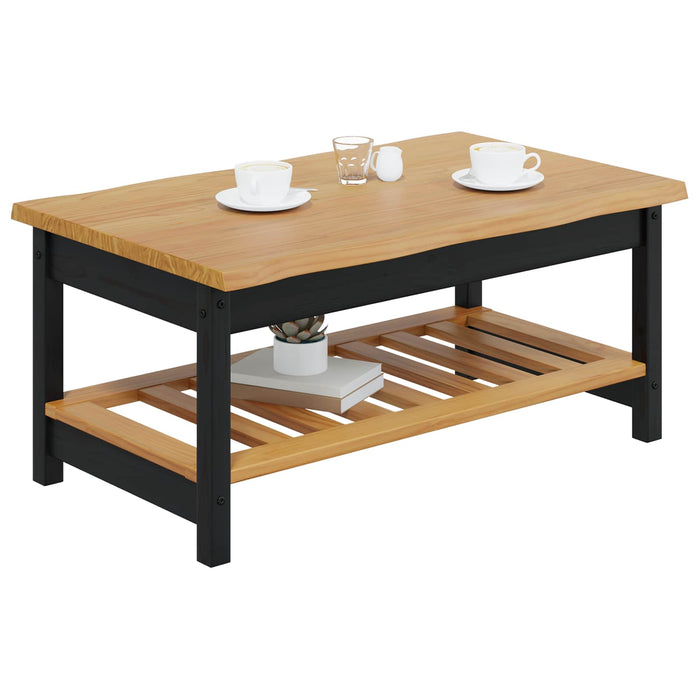 Masă de cafea EKAI Negru 100 x 60 x 45,5 cm Lemn masiv de pin WALTI