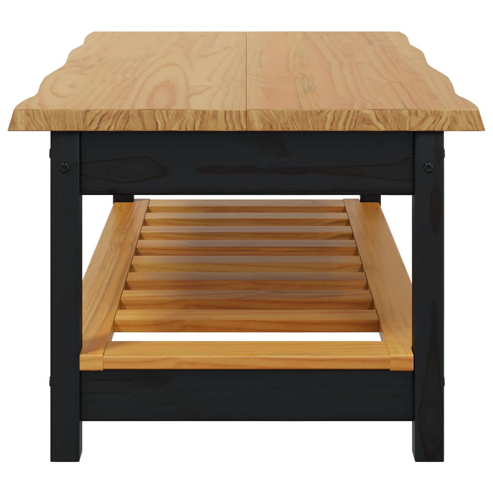 Masă de cafea EKAI Negru 100 x 60 x 45,5 cm Lemn masiv de pin WALTI