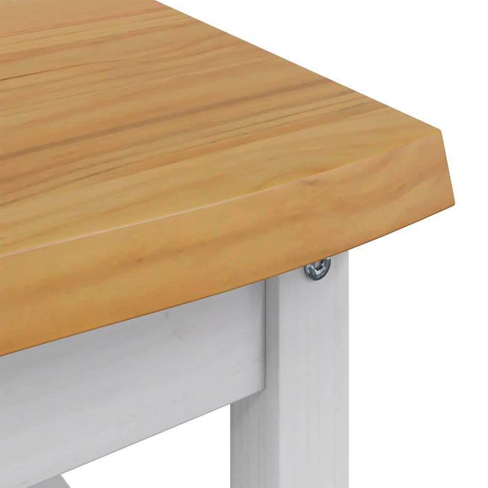 Masă de cafea EKAI Alb 100 x 60 x 45,5 cm Lemn masiv de pin WALTI
