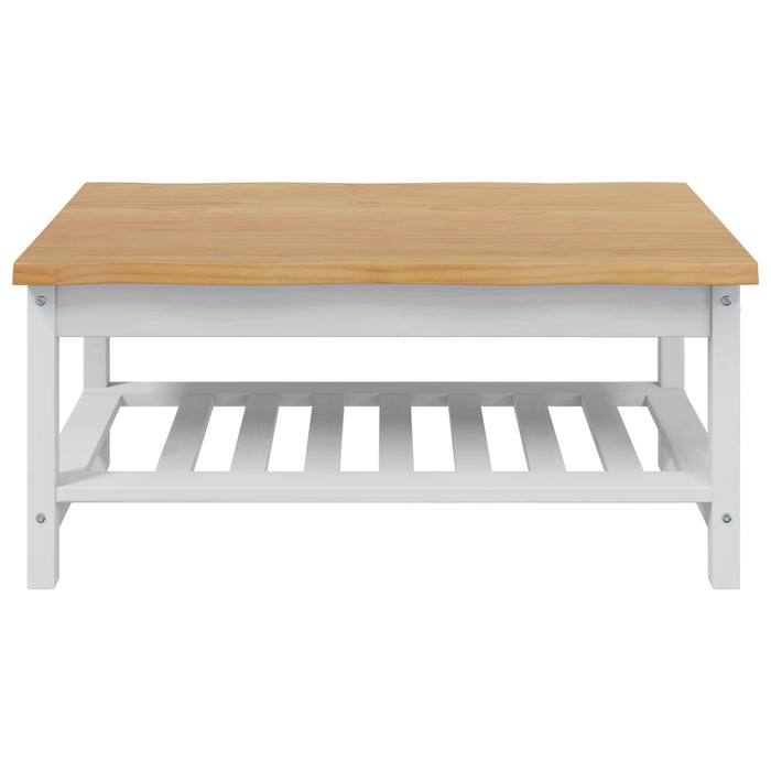 Masă de cafea EKAI Alb 100 x 60 x 45,5 cm Lemn masiv de pin WALTI