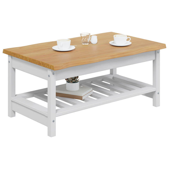 Masă de cafea EKAI Alb 100 x 60 x 45,5 cm Lemn masiv de pin WALTI