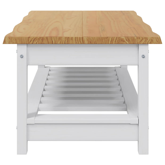 Masă de cafea EKAI Alb 100 x 60 x 45,5 cm Lemn masiv de pin WALTI