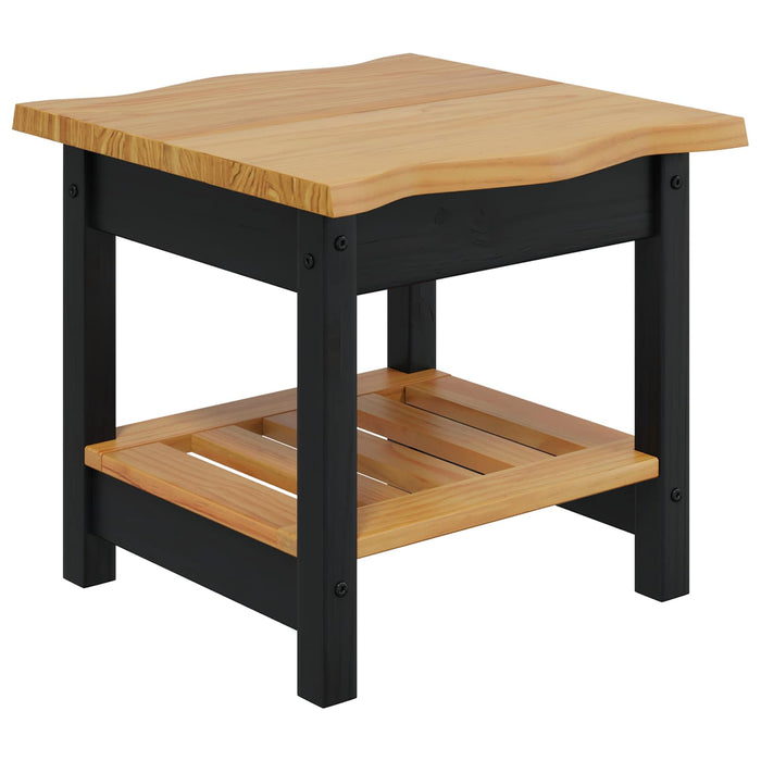 Masă laterală EKAI Negru 50 x 50 x 45,5 cm Lemn masiv de pin WALTI