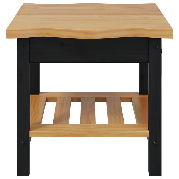 Masă laterală EKAI Negru 50 x 50 x 45,5 cm Lemn masiv de pin WALTI