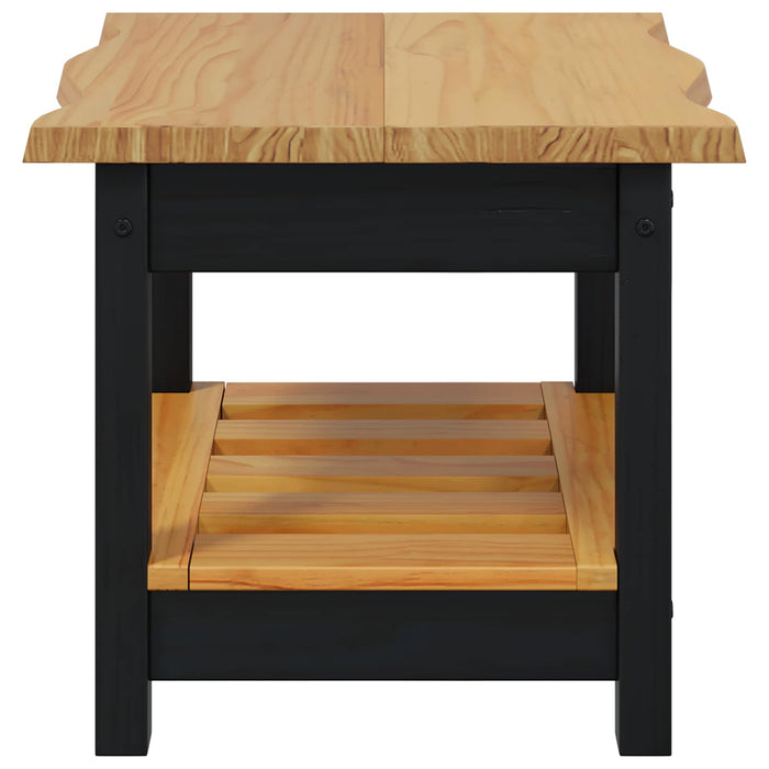 Masă laterală EKAI Negru 50 x 50 x 45,5 cm Lemn masiv de pin WALTI
