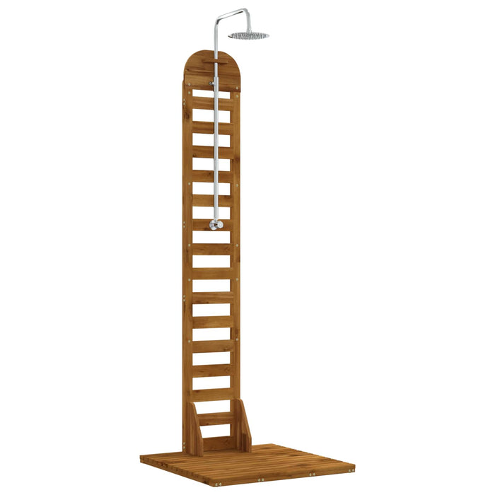 Duș exterior 225 cm Lemn masiv de acacia și oțel inoxidabil WALTI