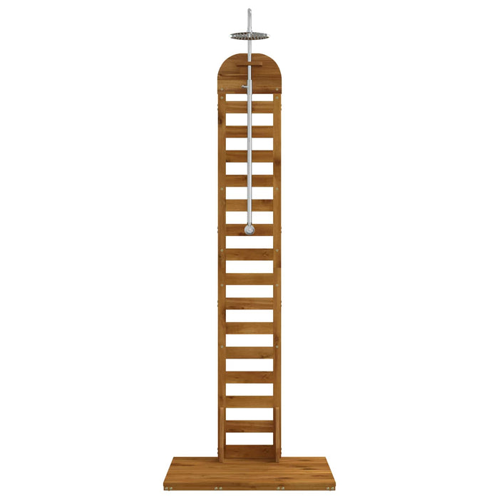 Duș exterior 225 cm Lemn masiv de acacia și oțel inoxidabil WALTI