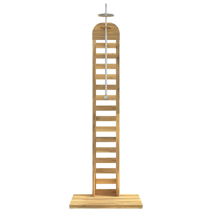 Duș exterior 225 cm Lemn masiv de acacia și oțel inoxidabil Alb WALTI