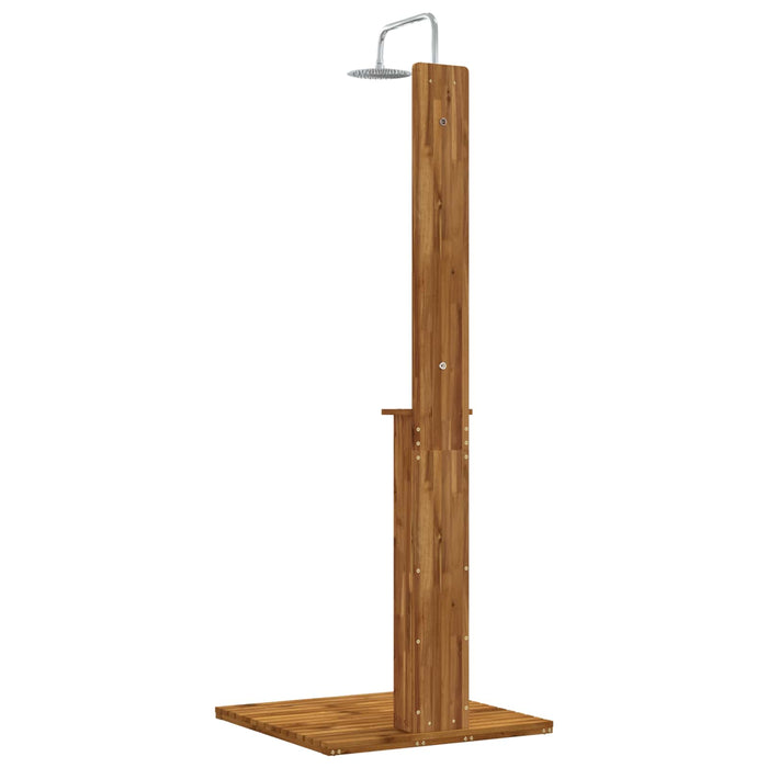 Duș exterior 217 cm Lemn masiv de acacia și oțel inoxidabil WALTI