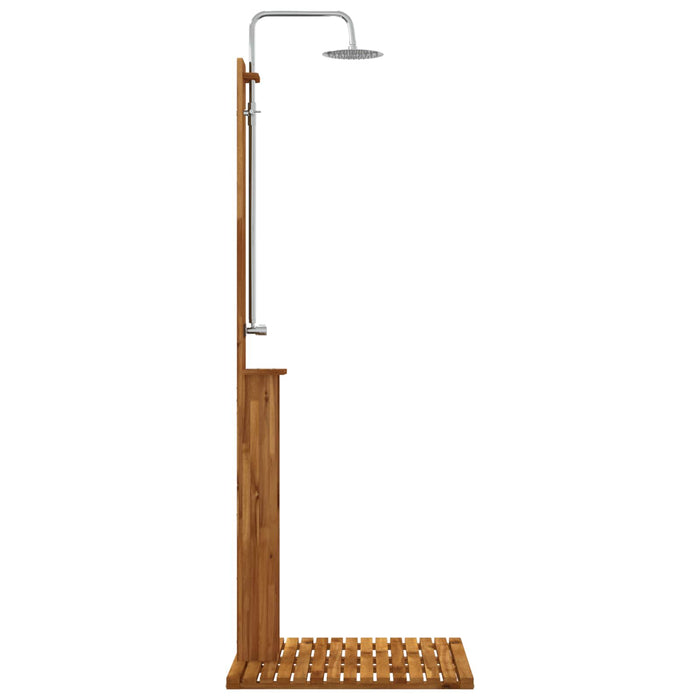 Duș exterior 217 cm Lemn masiv de acacia și oțel inoxidabil WALTI