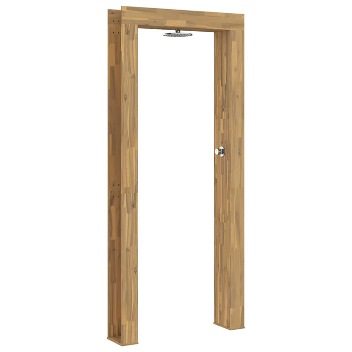 Duș exterior 226 cm Lemn masiv de acacia și oțel inoxidabil Alb - WALTI WALTI