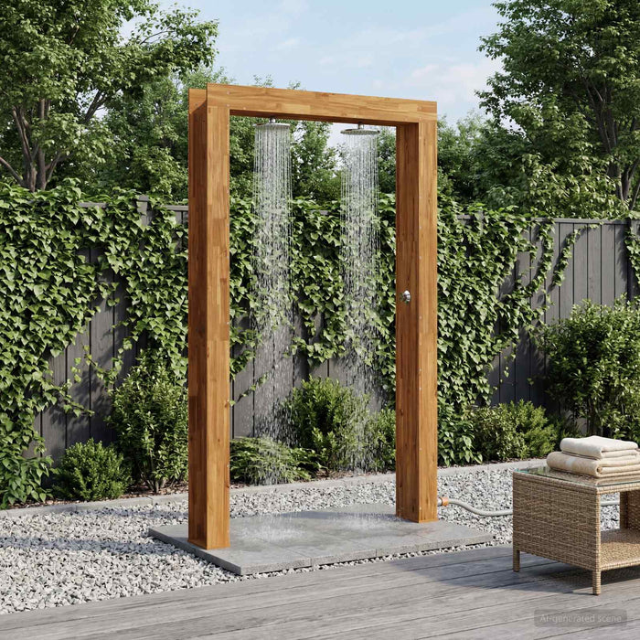 Duș exterior 226 cm Lemn masiv de acacia și oțel inoxidabil WALTI