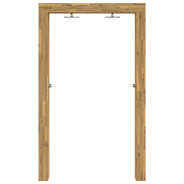 Duș exterior 226 cm Lemn masiv de acacia și oțel inoxidabil Alb - WALTI WALTI