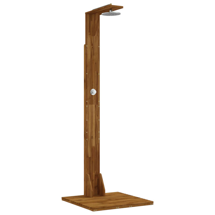 Duș exterior 219 cm Lemn masiv de acacia și oțel inoxidabil WALTI