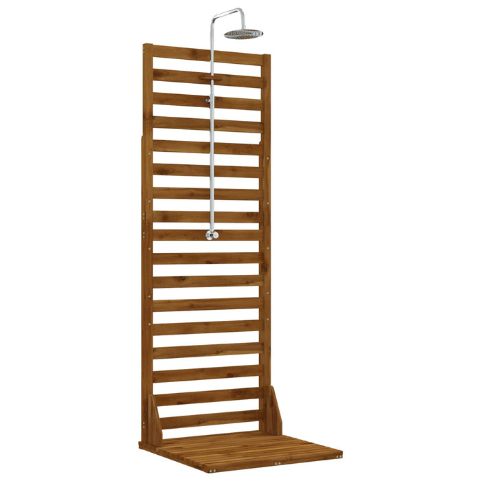 Duș exterior 205,5 cm Lemn masiv de acacia și oțel inoxidabil WALTI