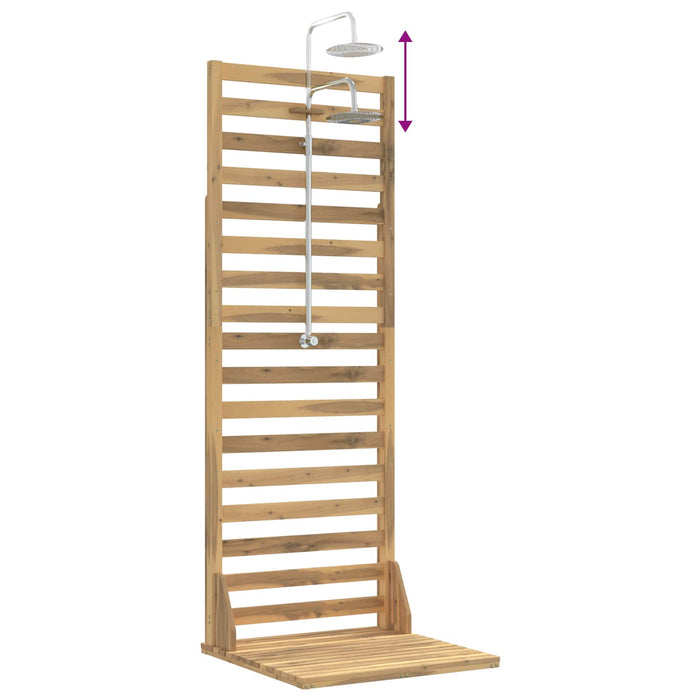 Duș exterior 205,5 cm Lemn masiv de acacia și oțel inoxidabil WALTI