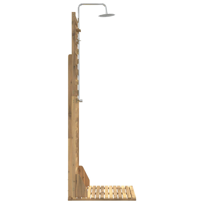 Duș exterior 205,5 cm Lemn masiv de acacia și oțel inoxidabil WALTI
