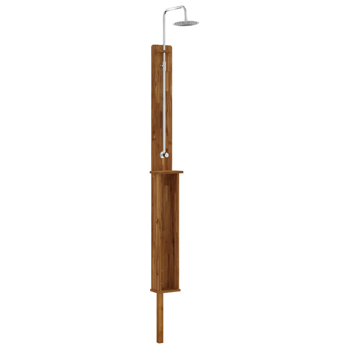 Duș exterior 257 cm Lemn masiv de acacia și oțel inoxidabil WALTI