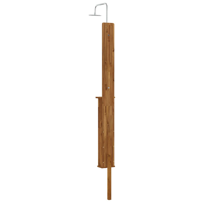 Duș exterior 257 cm Lemn masiv de acacia și oțel inoxidabil WALTI
