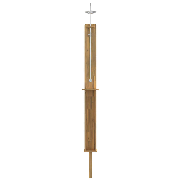 Duș exterior 257 cm Lemn masiv de acacia și oțel inoxidabil Alb - WALTI WALTI