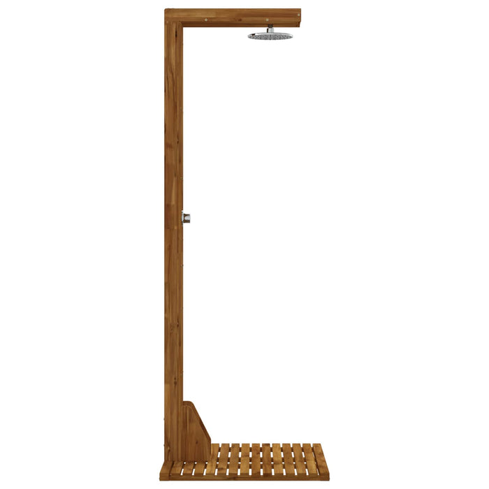 Duș exterior 210,5 cm Lemn masiv de acacia și oțel inoxidabil WALTI