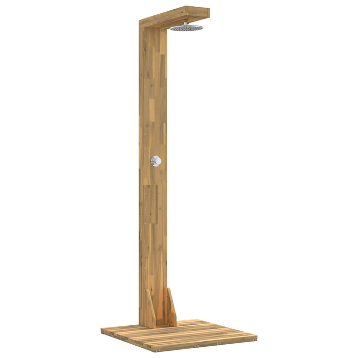 Duș exterior 210,5 cm Lemn masiv de acacia și oțel inoxidabil WALTI