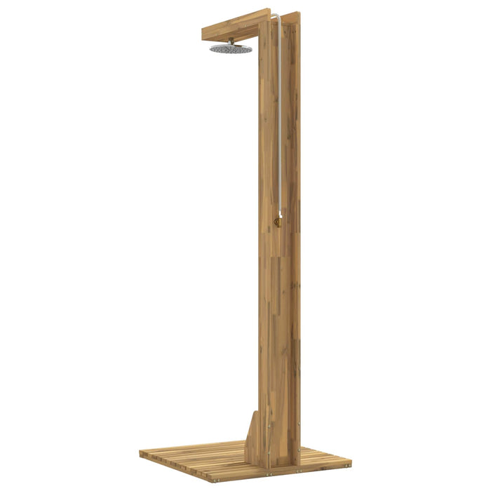 Duș exterior 210,5 cm Lemn masiv de acacia și oțel inoxidabil WALTI