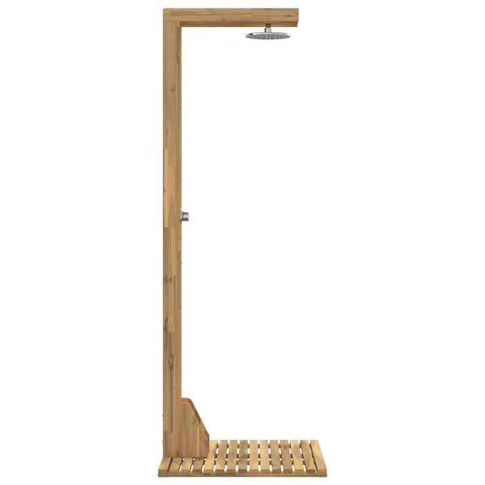 Duș exterior 210,5 cm Lemn masiv de acacia și oțel inoxidabil WALTI