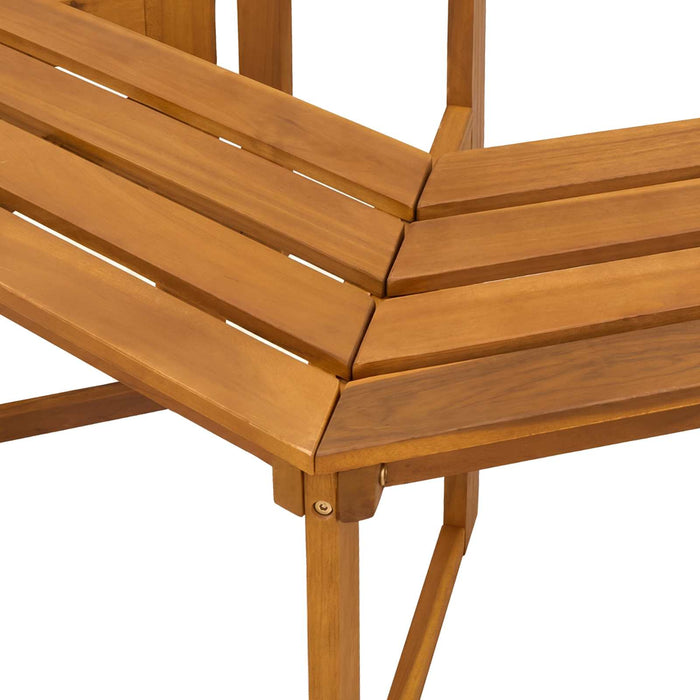Bancă cu arbori 2 buc. 160 x 140 x 86 cm Lemn Solid de Acacia WALTI