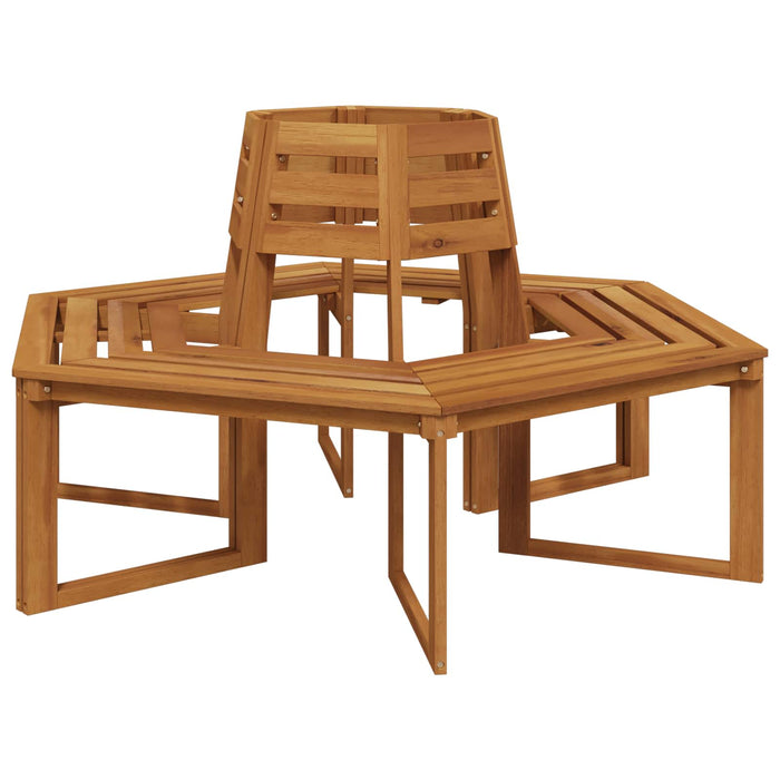 Bancă cu arbori 2 buc. 160 x 140 x 86 cm Lemn Solid de Acacia WALTI
