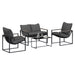 Set de canapele pentru grădină 4 pcs Negru și antracit Oțel - WALTI WALTI