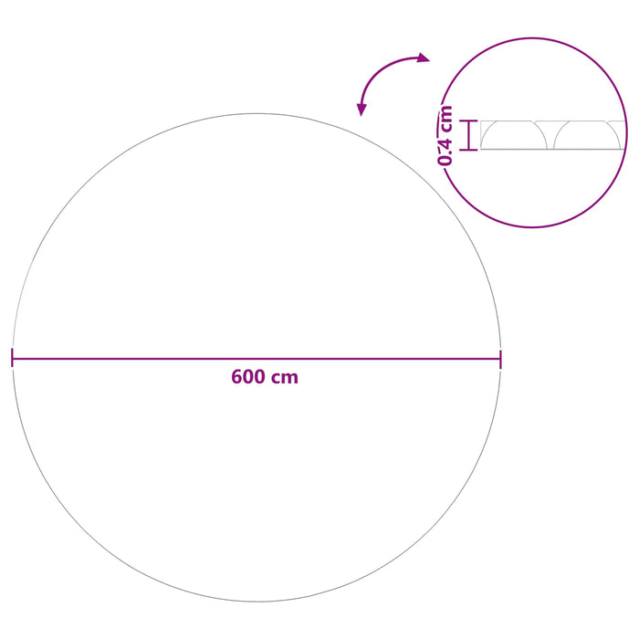 Pânză Solară pentru Piscină Extra Gros Ø 600 cm 400 μm Rotund - WALTI WALTI