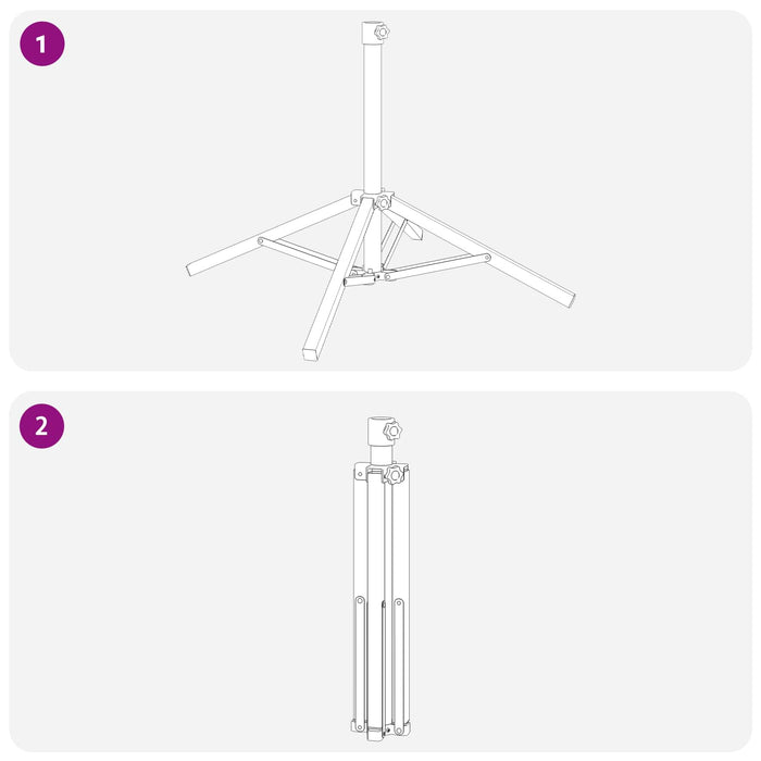 Trepied pentru Parasol Alb Oțel pentru 25-32 mm Stâlp - WALTI WALTI