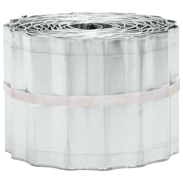 Margine pentru gazon 5 m x 30 cm Oțel Galvanizat Argintiu - WALTI WALTI