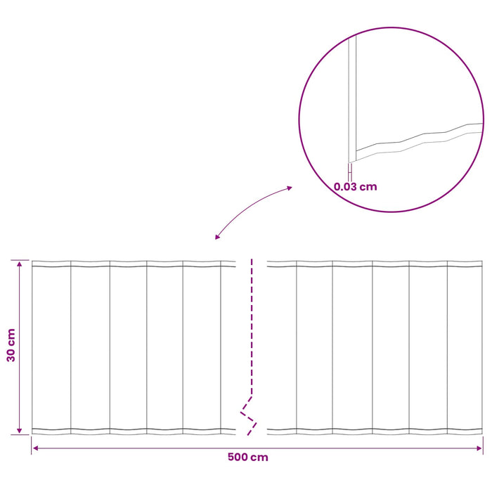Margine pentru gazon 5 m x 30 cm Oțel Galvanizat Argintiu - WALTI WALTI