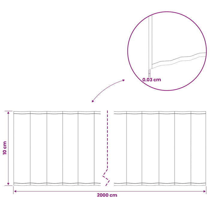 Margine pentru gazon 20 m x 10 cm Oțel Galvanizat Argintiu WALTI