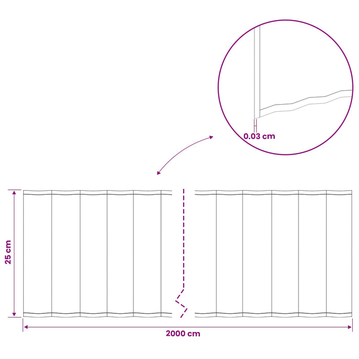 Margine pentru gazon 20 m x 25 cm Oțel Galvanizat Argintiu WALTI