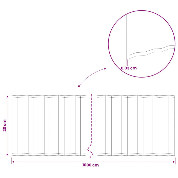 Margine pentru gazon 10 m x 20 cm Oțel Galvanizat Argintiu WALTI