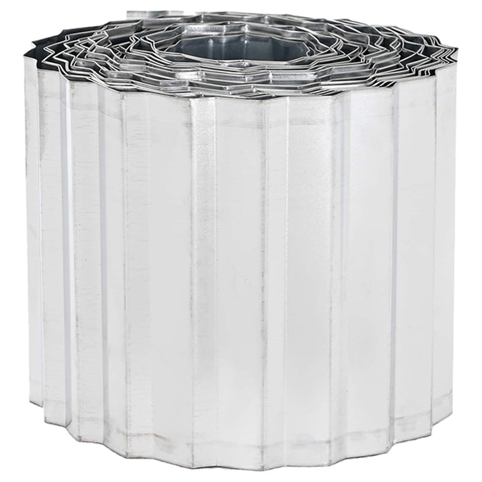 Margine pentru gazon 20 m x 30 cm Oțel Galvanizat Argintiu WALTI