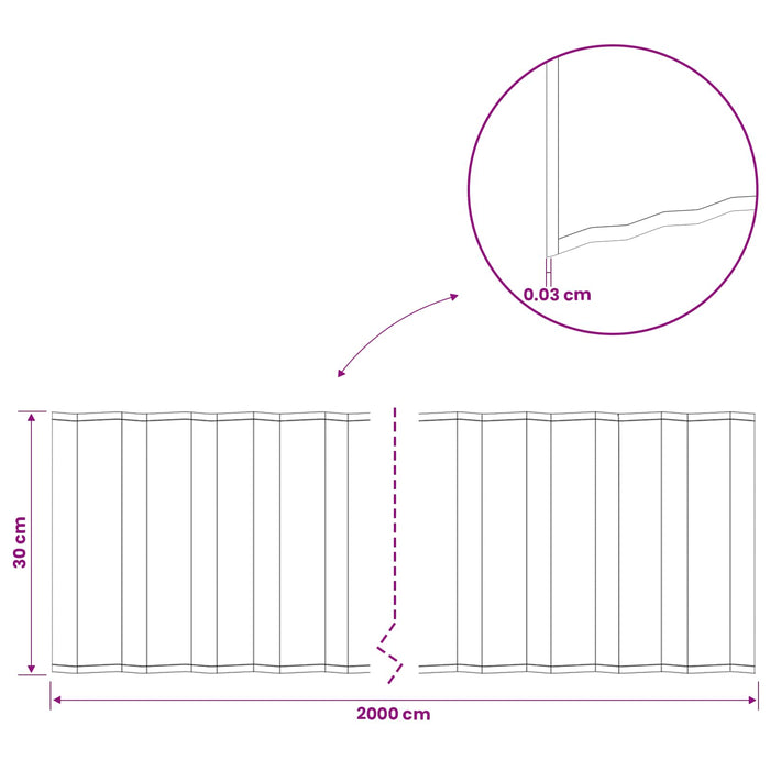Margine pentru gazon 20 m x 30 cm Oțel Galvanizat Argintiu WALTI
