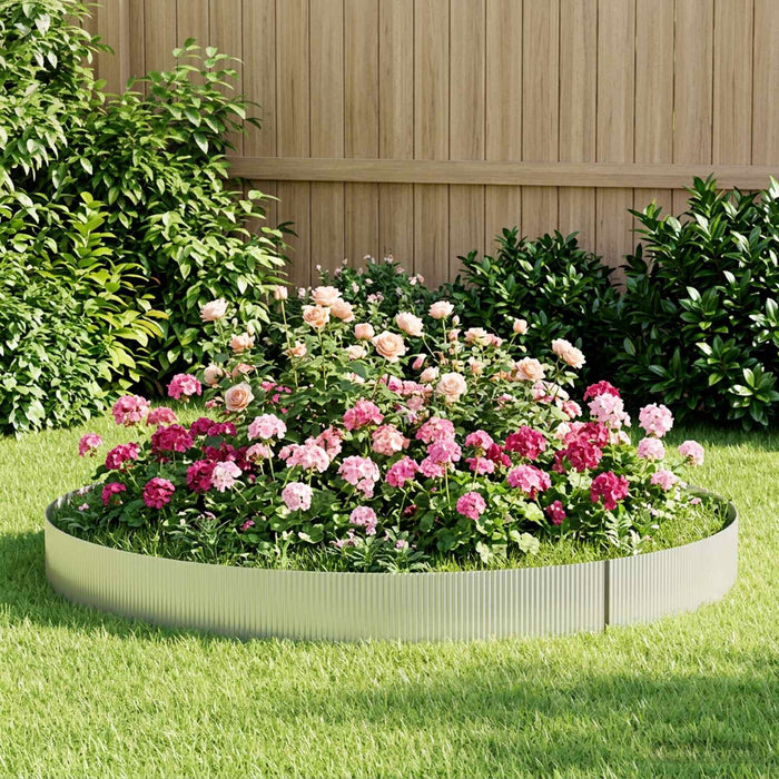 Margine pentru gazon 10 m x 20 cm Oțel Galvanizat Argintiu WALTI