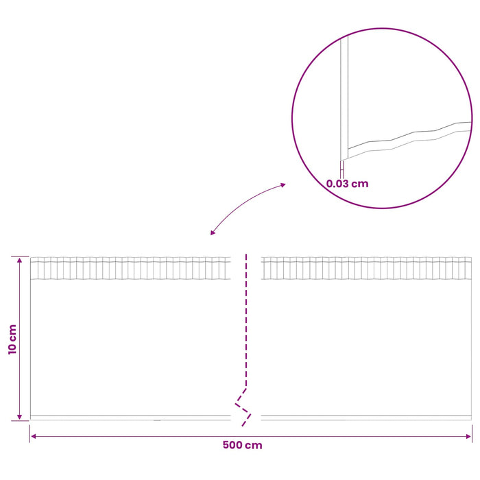 Margine pentru gazon 5 m x 10 cm Oțel Galvanizat Argintiu WALTI