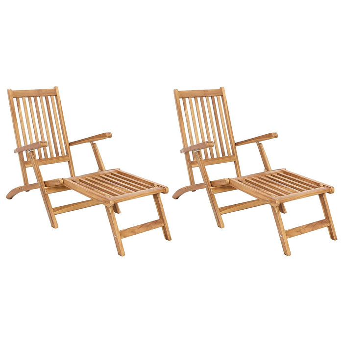 Scaun pliabil de terasă 2 pcs natural Lemn solid de tec WALTI