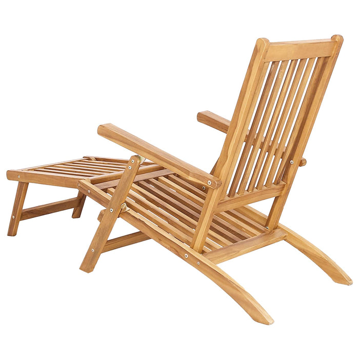 Scaun pliabil de terasă 2 pcs natural Lemn solid de tec WALTI