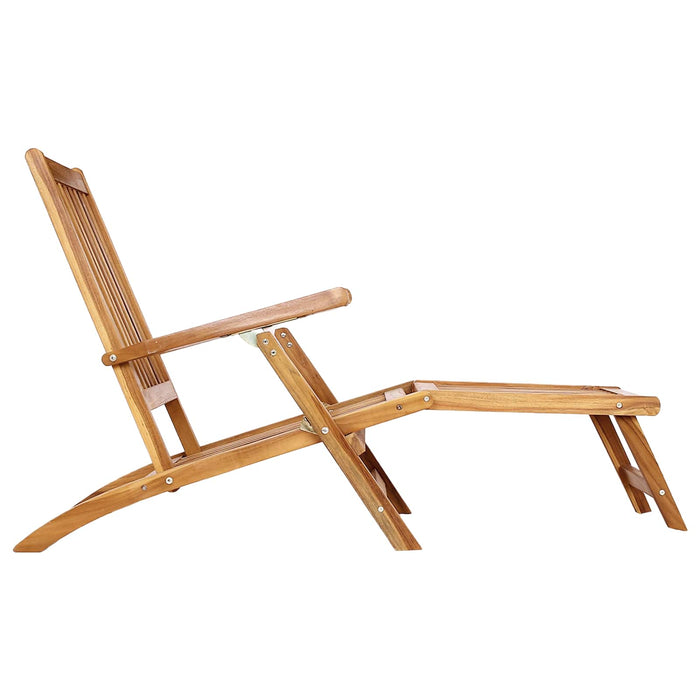 Scaun pliabil de terasă 2 pcs natural Lemn solid de tec WALTI