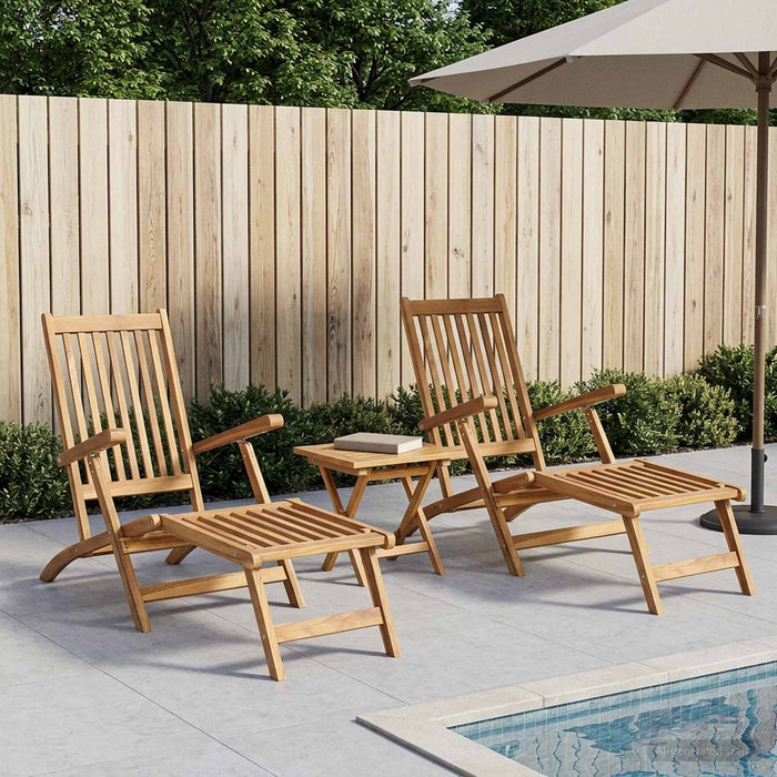 Scaun pliabil cu masă 2 pcs natural Lemn solid de tec WALTI