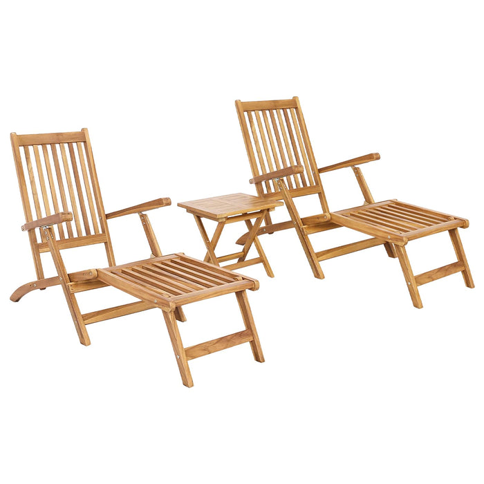 Scaun pliabil cu masă 2 pcs natural Lemn solid de tec WALTI