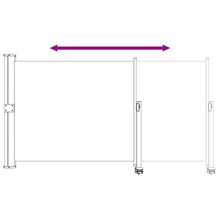 Awning lateral 100% poliester, fier, oțel WALTI