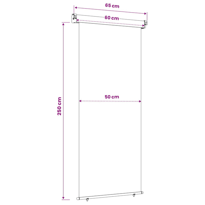 Awning lateral pentru balcon 100% poliester, fier, oțel WALTI